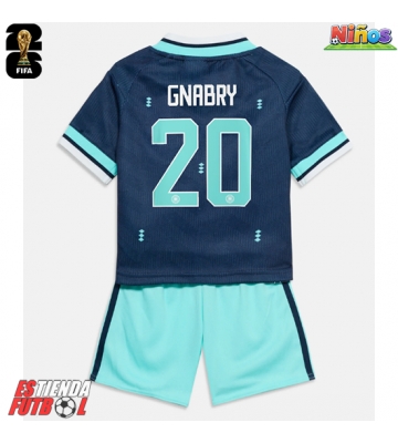 Alemania Serge Gnabry #20 Segunda Equipación Niños Mundial 2026 Manga Corta (+ Pantalones cortos)